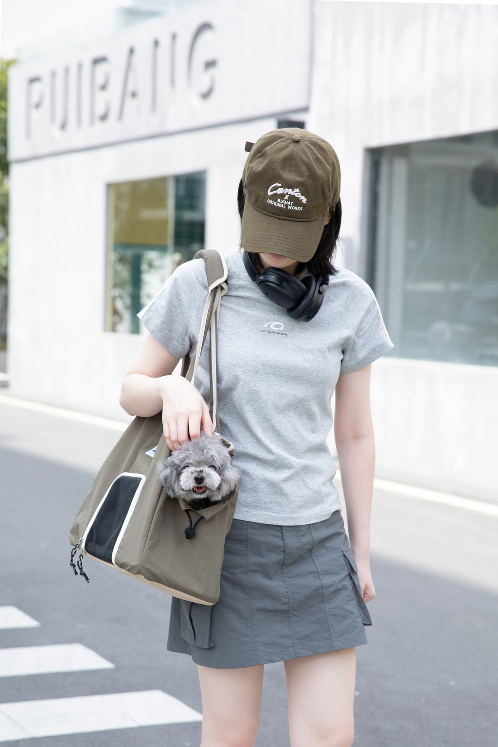 Walking Pet Nylon Shoulder Bag