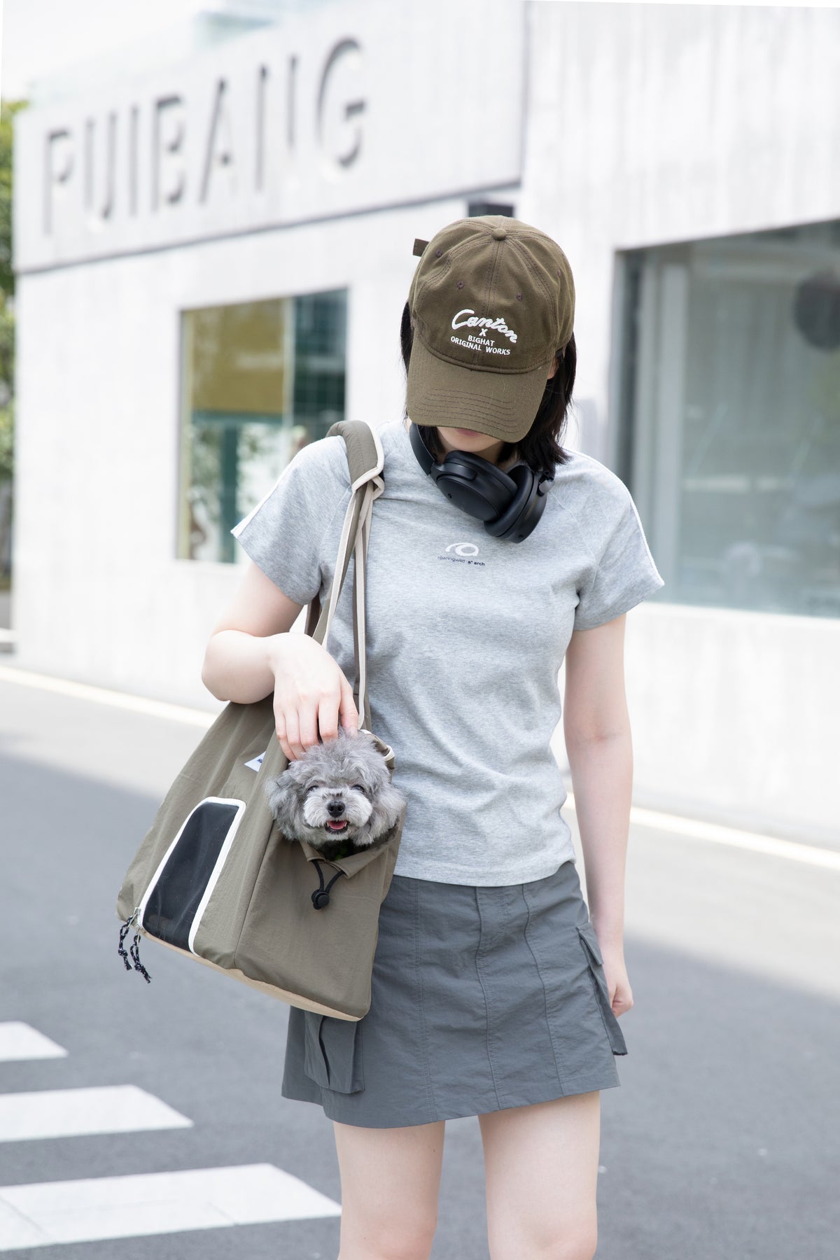 Walking Pet Nylon Shoulder Bag