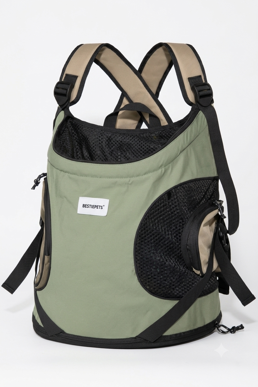 Hands-Free Front Pet Carrier Backpack – Breathable Travel Bag for Small Dogs & Cats