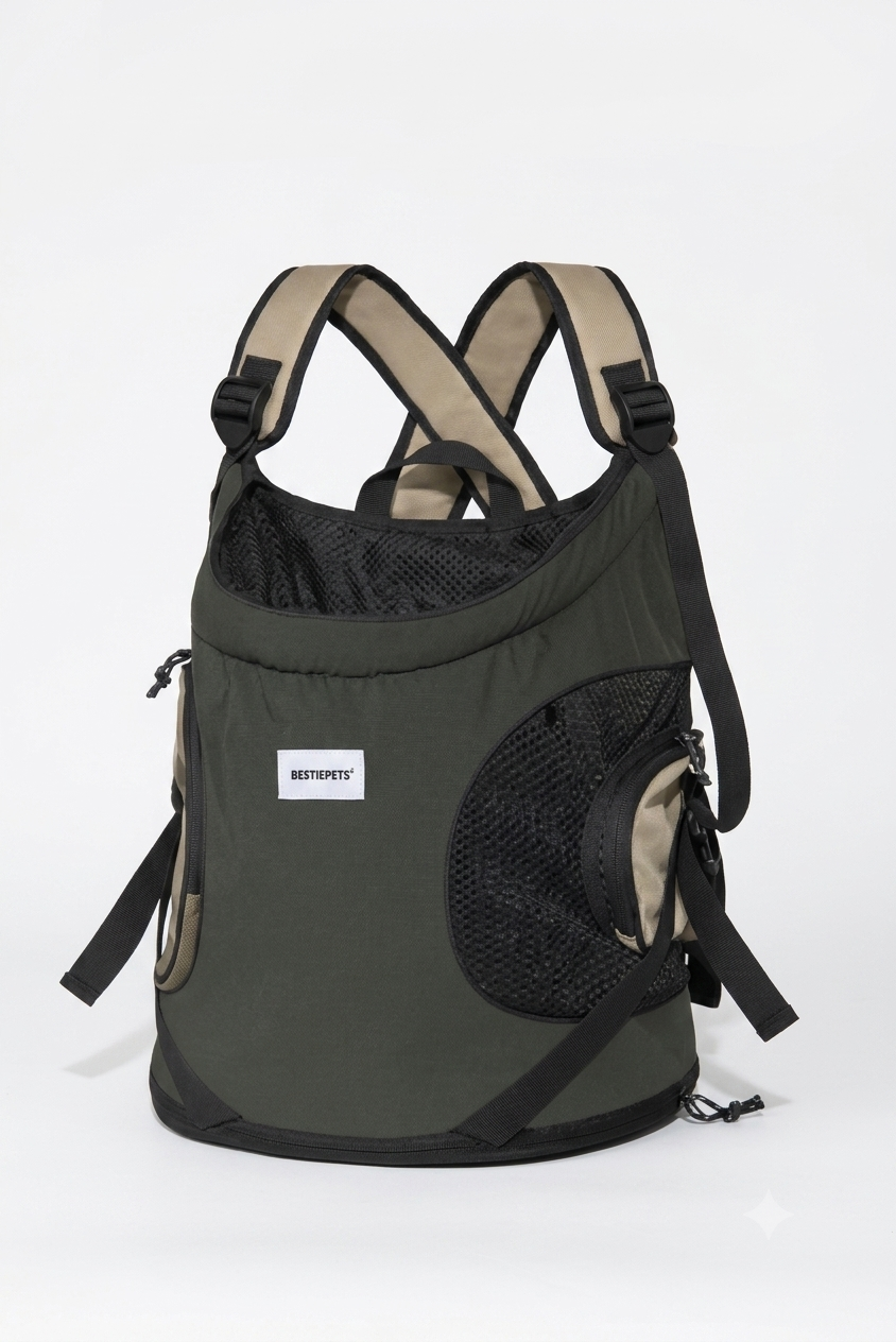 Hands-Free Front Pet Carrier Backpack – Breathable Travel Bag for Small Dogs & Cats